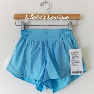 lululemon Hotty Hot High-Rise Lined Short 2.5" Blue Chill Size 2 Brand New NWT